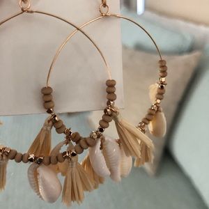 Gold Puka Shell Earrings